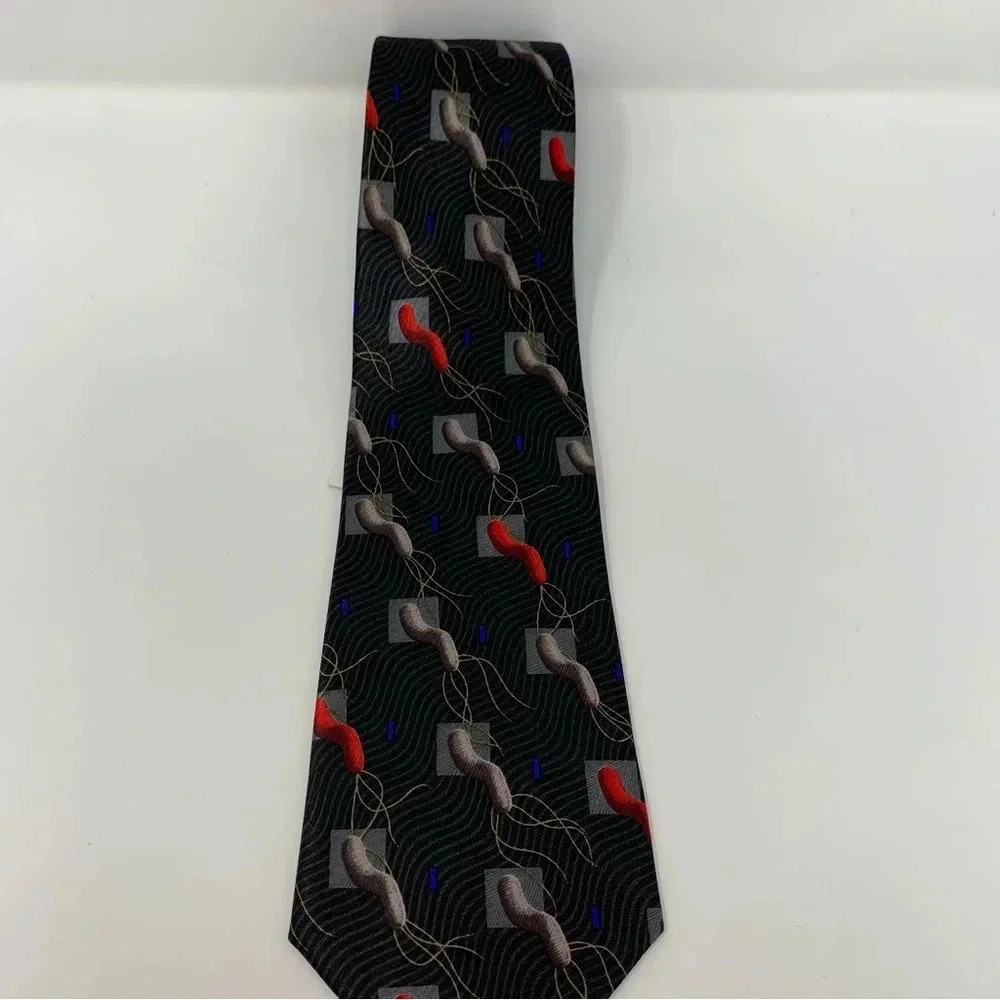 Infectious Awareables Neck Tie 100% Silk Hand Made Helicobacter Pylori Ulcers